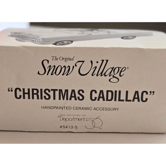 Department 56 Snow Village Christmas Cadillac Handpainted Ceramic Pink Car Decor - Picture 8 of 8